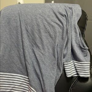 Blue Striped Long Sleeve Top